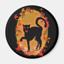 halloween kitty magnet