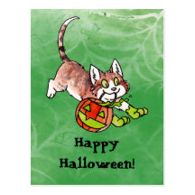 Halloween Kitty Postcard