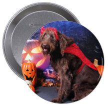 Halloween - LabraDoodle - Max Pinback Button