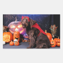 Halloween - LabraDoodle - Max Rectangular Sticker