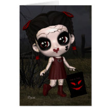 Halloween Lil Trick or Treater Greeting Card