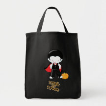 Halloween Little Devil Boy & Pumpkin Canvas Bag
