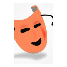 Halloween Mask Costume Stationery Design