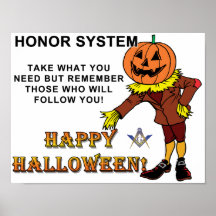Halloween Masonic Honour System Poster
