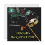 HALLOWEEN MASQUERADE PARTY,Black yellow blue invitations