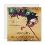 HALLOWEEN MASQUERADE PARTY parchment invitations