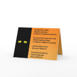 Halloween Metaphor Poem Card - Black Cat