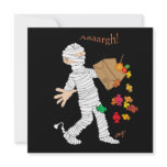 Halloween mummy  costume with candy bag. invitations