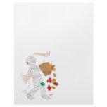 Halloween mummy  costume with candy bag. letterhead