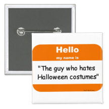 Halloween nametag button