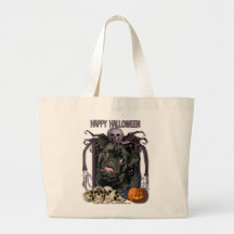 Halloween Nightmare - Pug - Ruffy Canvas Bag
