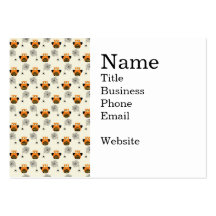 Halloween Orange Owl and Spooky Black Spider Web Business Cards