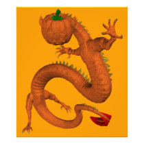 Halloween  Orange Pumpkin Dragon