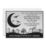 Halloween Party Costume Contest Black and White invitations
