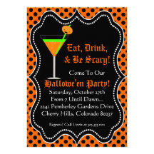 Halloween Party Invitation - Eat Drink & Be Scary