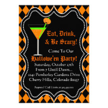 Halloween Party Invitation - Eat Drink & Be Scary