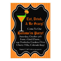 Halloween Party Invitation - Eat Drink & Be Scary
