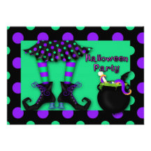 HALLOWEEN PARTY INVITATION - KIDS - WITCHE'S LEGS