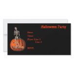 Halloween Party Invitation Skeleton Pumpkin Card Picture Card