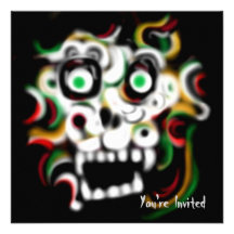 Halloween Party Invitation Skull