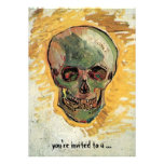 Halloween Party Invitation Van Gogh Skull