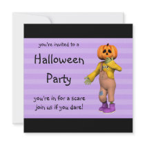 Halloween Party Invitations Happy Jack Square