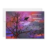 Halloween Party Raven Night Invites