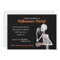 Halloween Party Skeleton Custom Invite