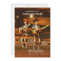 Halloween Party Skeleton Musicians