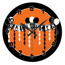 Halloween Party Streamers Wallclocks