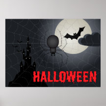 Halloween Poster with Spider