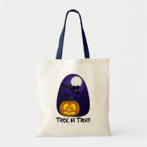 Halloween Pumpkin and Bats Bag