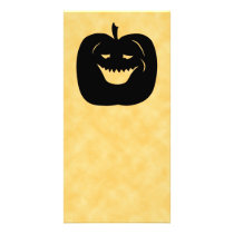 Halloween Pumpkin, Black and Orange. Photo Card Template