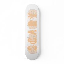 Halloween Pumpkin Cartoon. Pale Colours Skate Decks