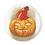 Halloween Pumpkin Devil Baby Refrigerator Magnets