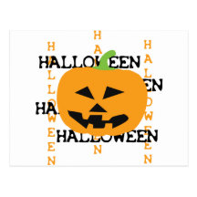 halloween pumpkin icon postcards