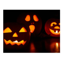 Halloween Pumpkin Scare Post Card