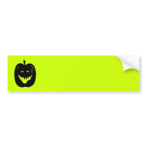 Halloween Pumpkin Silhouette. Black. Bumper Sticker
