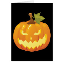 Halloween Pumpkin Smiley Card