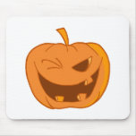 Halloween Pumpkin Winking Mouse Pads