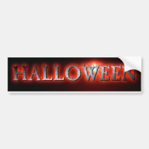 Halloween red starburst sticker bumper stickers