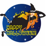 halloween redhaired witch cut out