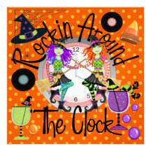 Halloween Rockin' Around the Clock Party - SRF Custom Invitations