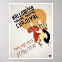 Halloween Roller Skating 1936 WPA posters