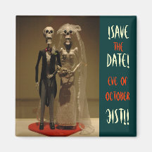 Halloween Save the DATE Fridge Magnets