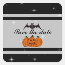 Halloween Save the date Stickers