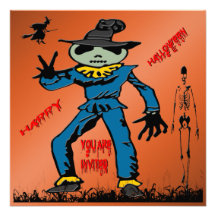 Halloween Scarecrow Invitation