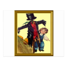 Halloween Scarecrow Post Card