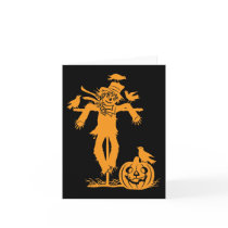 Halloween Scarecrow Silhouette Note Card