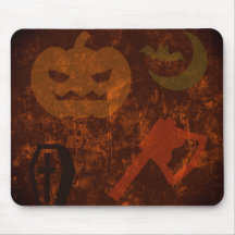 Halloween Scares on Eerie Background Mouse Pad